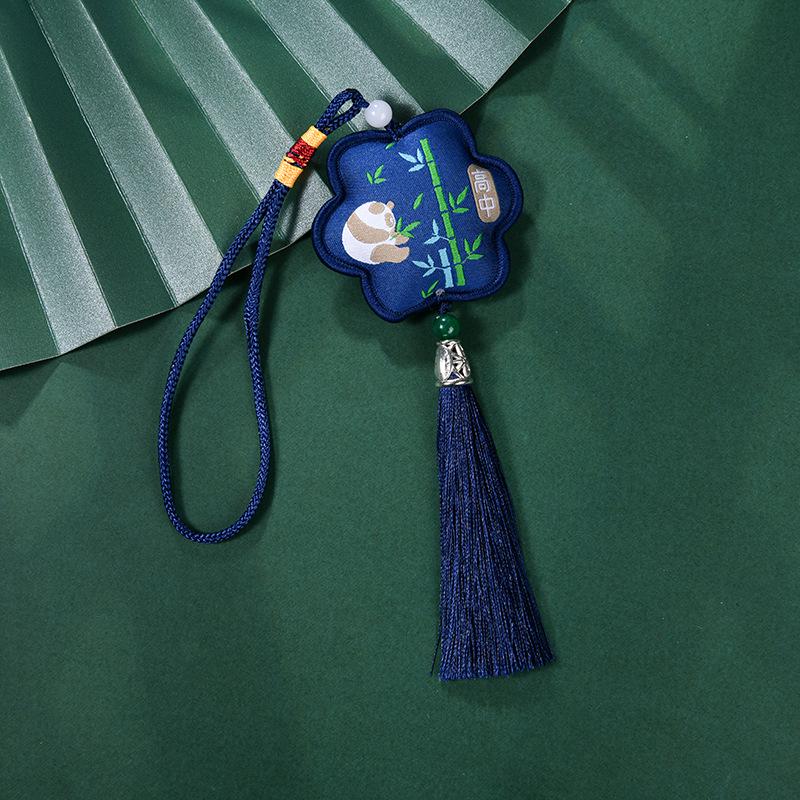 Ancient Style Embroidered Dragon Boat Festival Sachet with Tassel - Chinese Pendant Purse Ornament