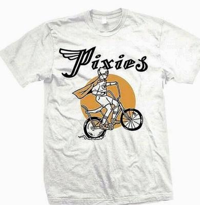 La T-shirt Morbida Bianca Premium Tony Bike dei Pixies
