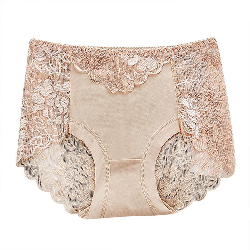 

Сексуальные трусики со средней талией, кружевные трусы, женские прозрачные трусы, нижнее белье большого размера с подтяжкой бедер 3XL хаки