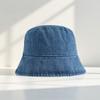 Wassergewaschener Denim-Eimerhut für Damen mit Sonnenschutz und Atmungsaktivität