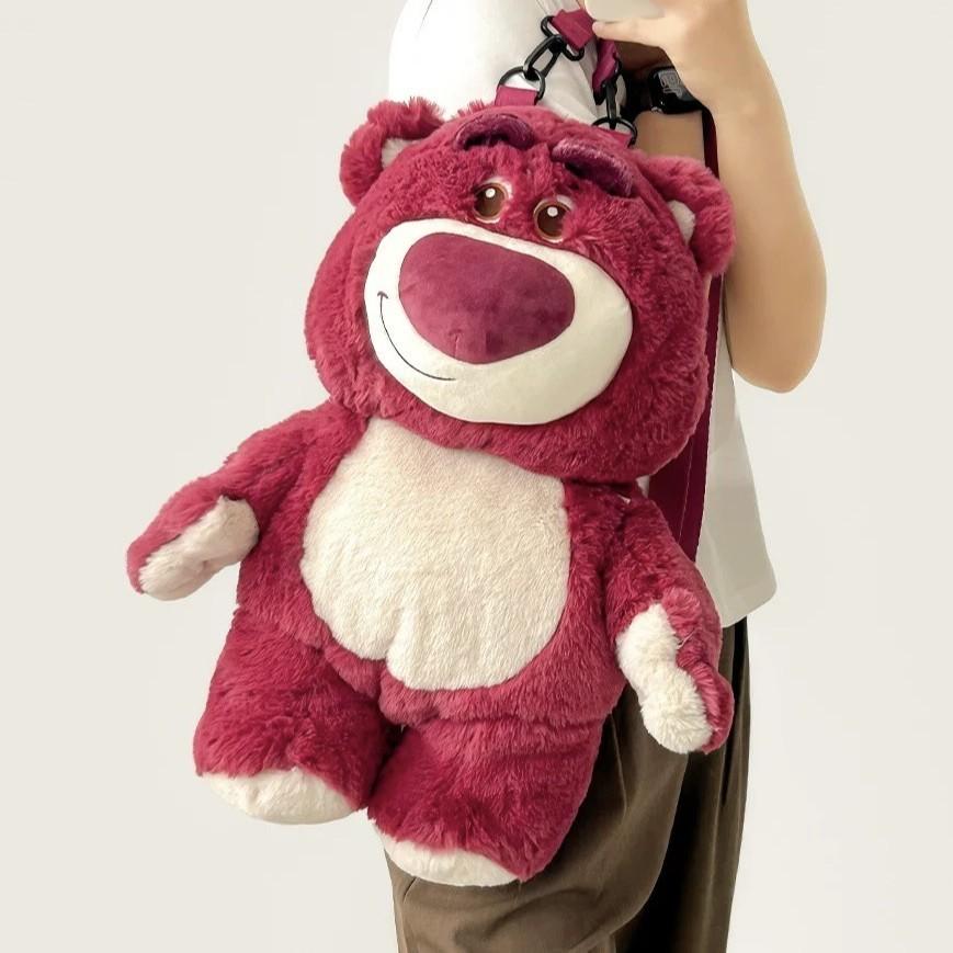 Lotso Plush Pooh Backpack With Durable Nylon Material Forgirls Teens And