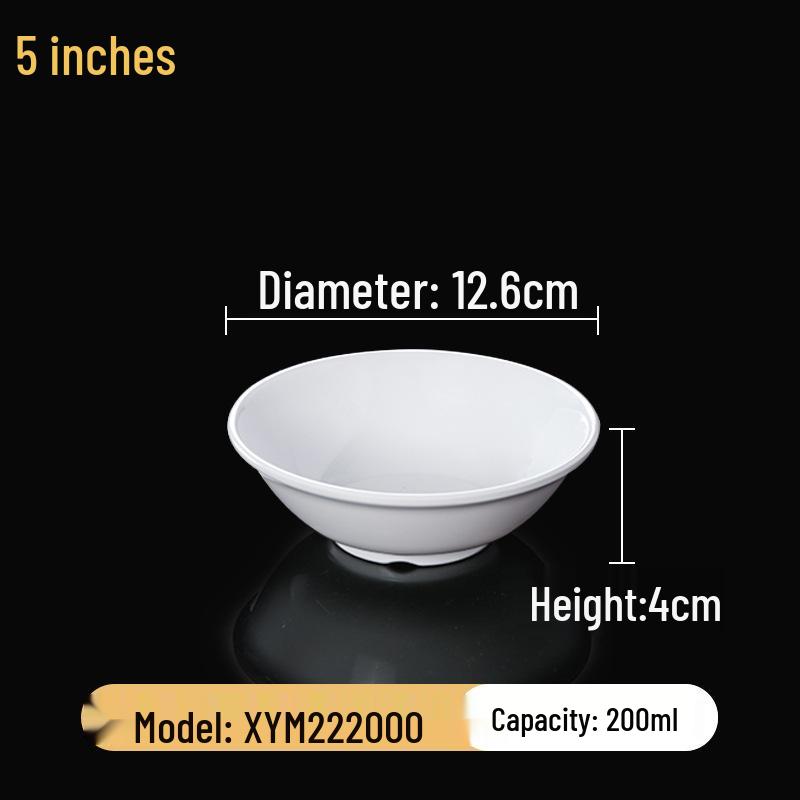 Melaminová sada čtvercových misek: Ideální pro Hot Pot, Omáčky, Rýži, Kaši a Polévku - Pro Komerční a Restauranční Použití.