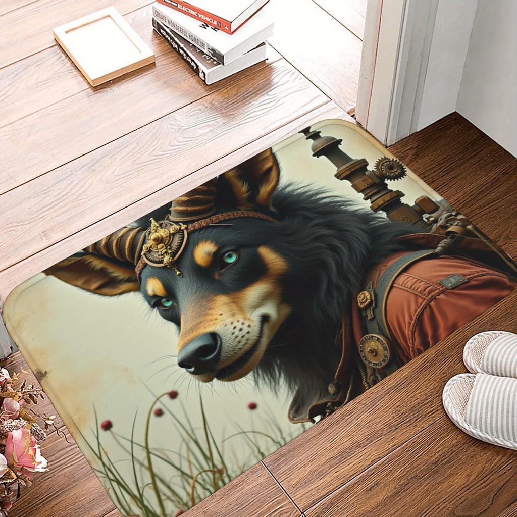 1PC Dew-Kissed Rose Kitchen Rug Non-Slip Door Mat Pop Design Bathroom Rug Bath Mat Carpet for Home Sink Laundry Ecoreeree