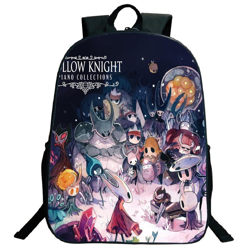 Hollow Knight Backpacks Hot Game Lightweight Laptop Teens School Bags Women Girls Capacity Cartoon Travel Mochilas