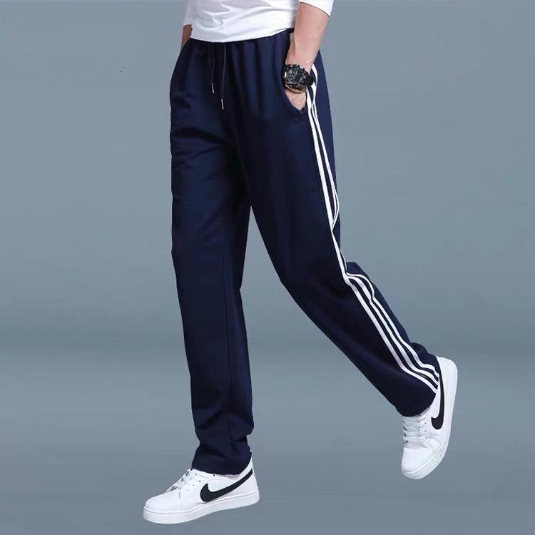 Lucky Black Cat Sweatpants Herenbroeken Grote maten Losse casual Studenten Sweatpants Heren Rechte broeken Lange broeken XL donkerblauwe kleur
