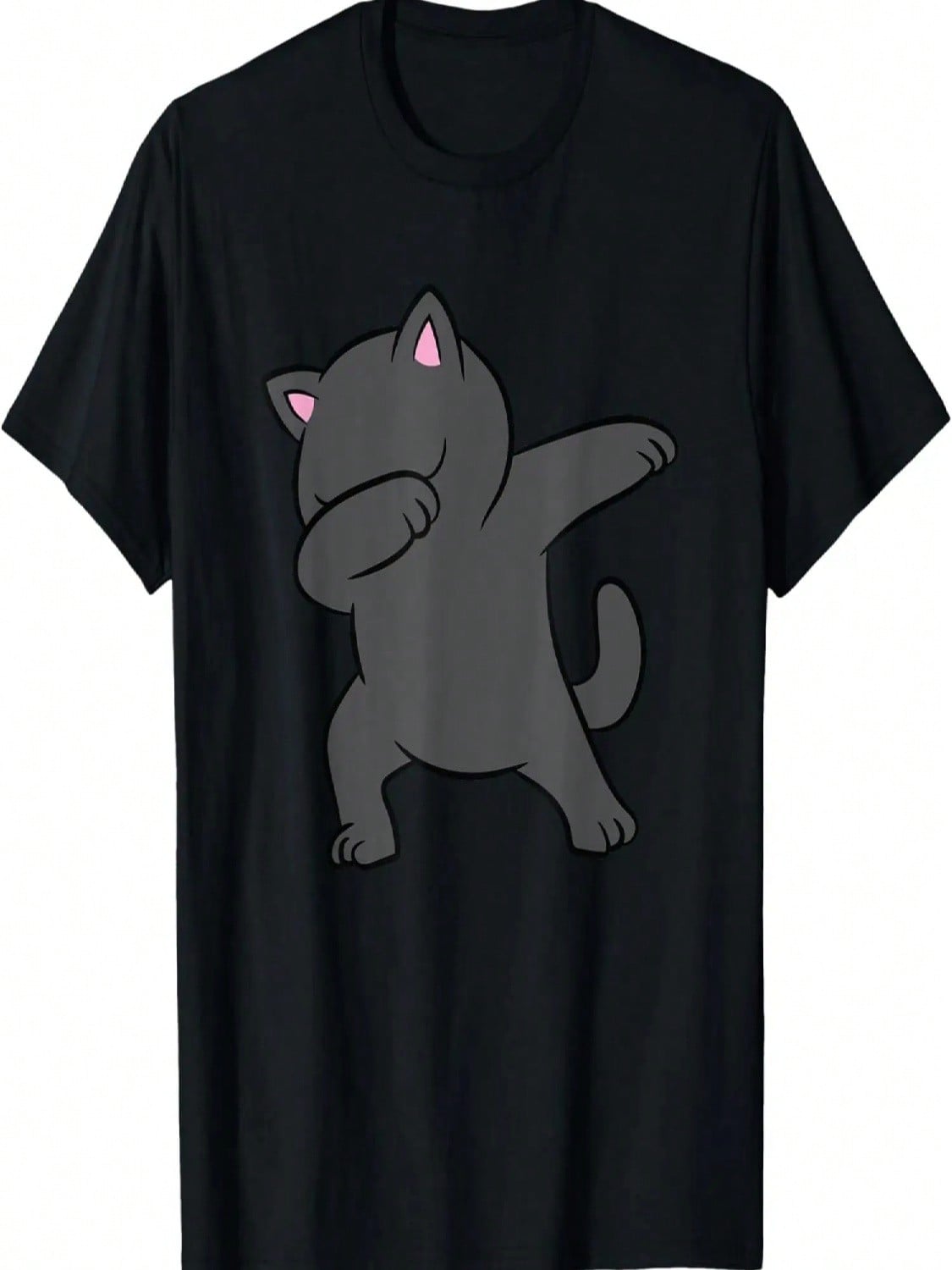 Cute Cat Dabbing Cat T-Shirt S разноцветный