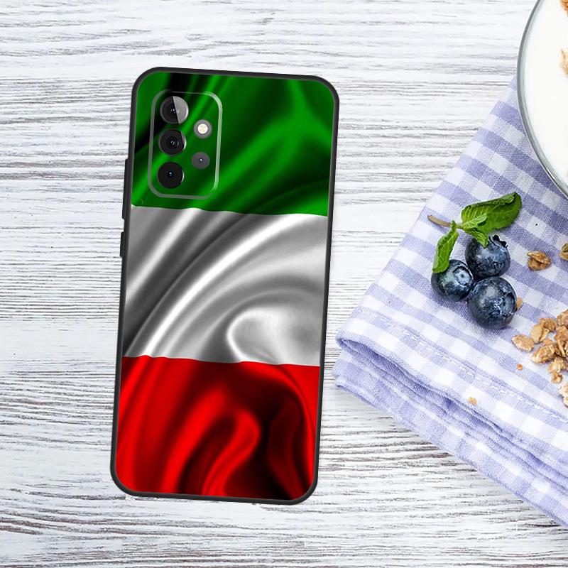 Italy Flag Case For Samsung Galaxy A53 A33 A13 A12 A32 A52 A14 A34 A54 A15 A25 A35 A55 A51 A71 Cover