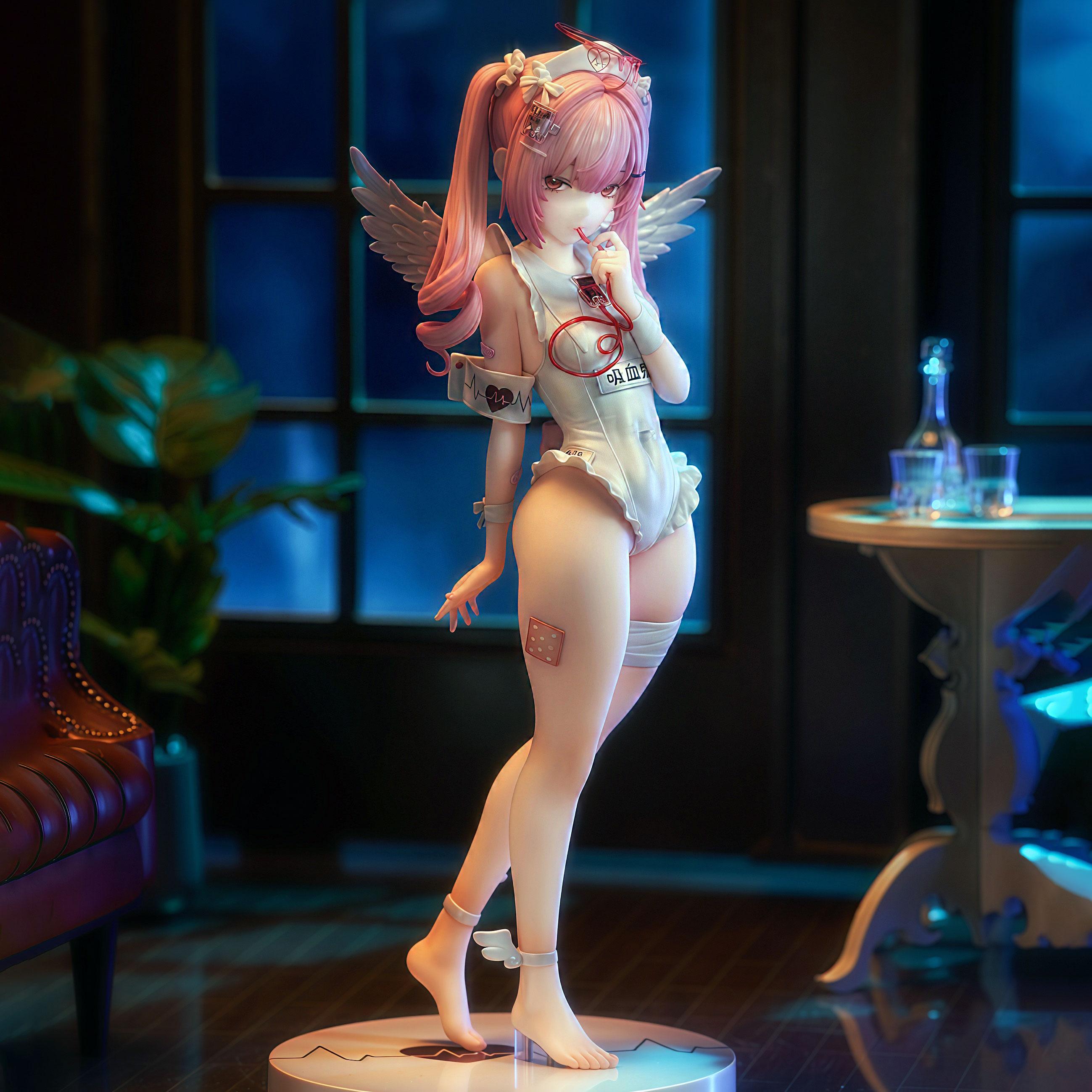 

High Quality Edition Moon Night See Love Exclusive Nurse Trainee Gk Model Collectible Figure Table Decoration Scene Display Toy белый