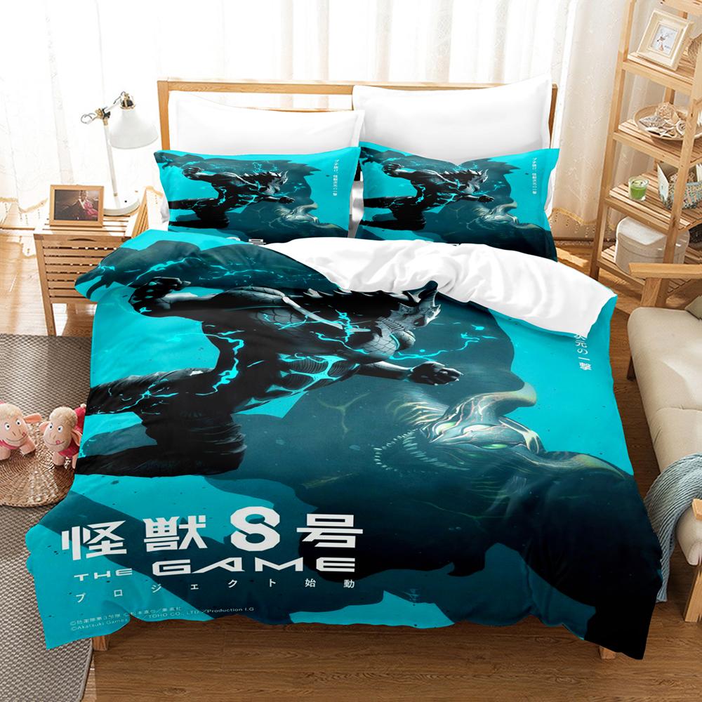 Home textile 3d printed monster pattern bedding set three-piece set single double large quilt cover pillowcase home