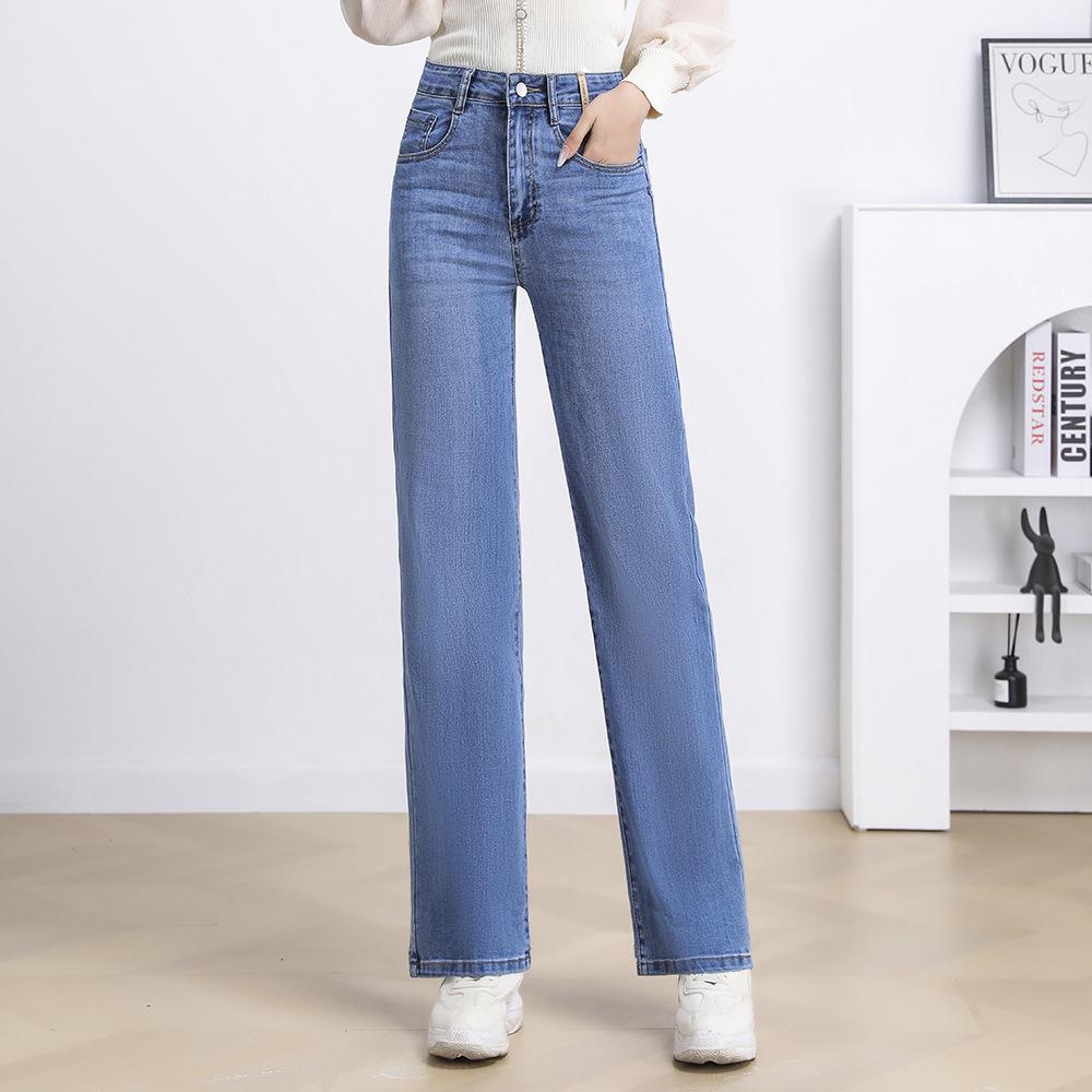 Plus Size High Waist Stretch Jeans for Women - Narrow, Wide, or Straight Leg, Comfortable Mom Jeans for Autumn 2025
