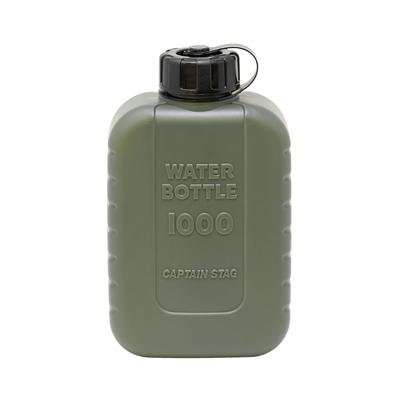Garrafa de água Captain Stag tanque de polietileno 1000ml medidas oliva feita no Japão Lagoon UE-2043