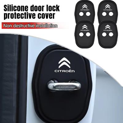 2/4Pcs Car Door Lock Silicone Cover Scratch Resistant Accessories For Celysee C6 C3 C5 C1 C2 C4 Aircross Picasso Cactus