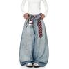 American Retro Straight Leg Wide Leg Jeans Washed and Worn High Street Jeans for Women Loose Fitting Harajuku Fashion