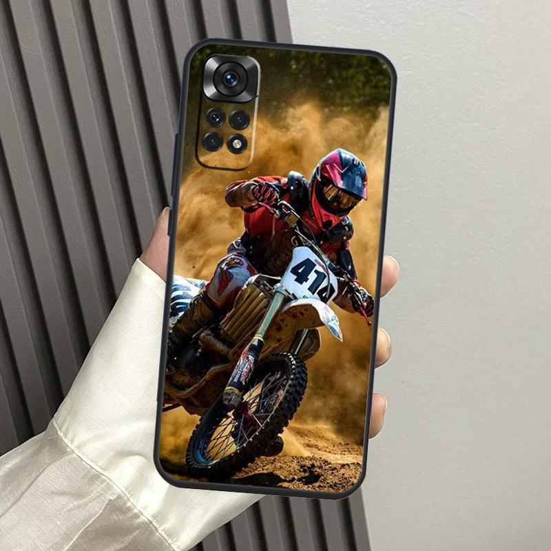 Moto Cross Motorcycle Sports Case For Xiaomi Redmi Note 13 Pro 14 12 11 10 15 Pro Plus Redmi 14C 13C 15C 10C 12C 15 Funda