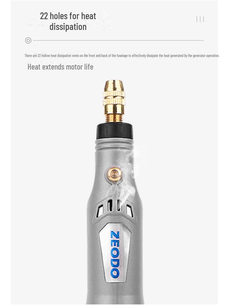 Electric Grinder ZD5000: Rechargeable, Speed Regulating, Mini, Polishing, Jade Engraving, Small Wood Engraving Machine