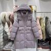 New Down Jackets for Women's Medium and Long Hooded Thickened Loose Straight Duck Down M Buckle Warm Jacket In Winter