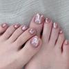 Coating Flash Hot-selling Nude Solid Color Foot Nail Wearable Foot Nail Piece Popular Foot Nail Piece In Europe and America