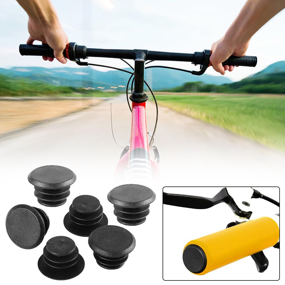 6 tapones para manillar de bicicleta MTB de carretera, tapones para extremos de manillar, tapas de manillar de plástico PVC, topes para extremos de manillar