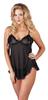 Cottelli LINGERIE - Hot Mesh Nightie with Bows + Thong Black L