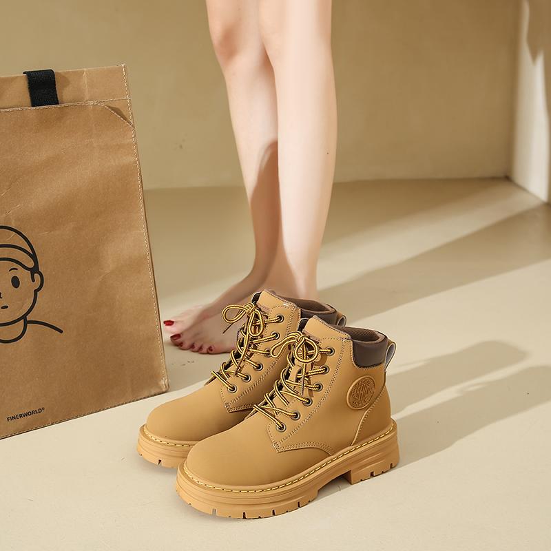 Fashion CRLAYDK Luxury Hiking Work Boots for Women Waterproof Outdoor Ankle Platform Booties Lug Sole Snow Winter Walking Combat Shoes