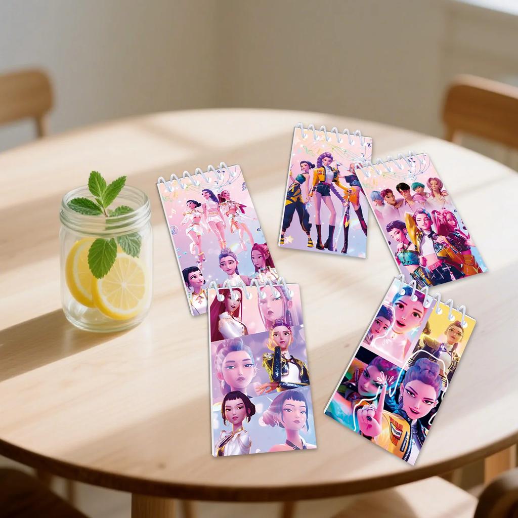 Kpop Dämonenjäger Anime Notizbücher, Studentenplaner, Notizbücher, Schul- und Bürobedarf, Zubehör, Geschenkset, 10 Stück