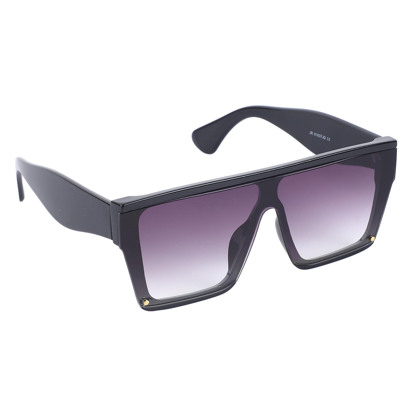 Rectangle Sunglasses Large Black Frame Sunglasses PC Light Weight Gradient Sunglasses for Outdoor Travel Beach