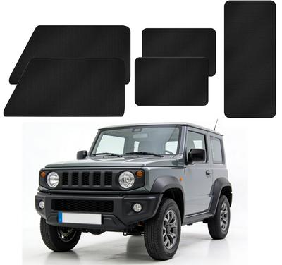 Suzuki Jimny Sierra JB64 JB74 Spezielle Magnetische Wildlederstoff Auto Vorhänge Licht Zurück Privatsphäre für Schwarz & - 99,9% Blockierend, Fahrzeugspezifisch,