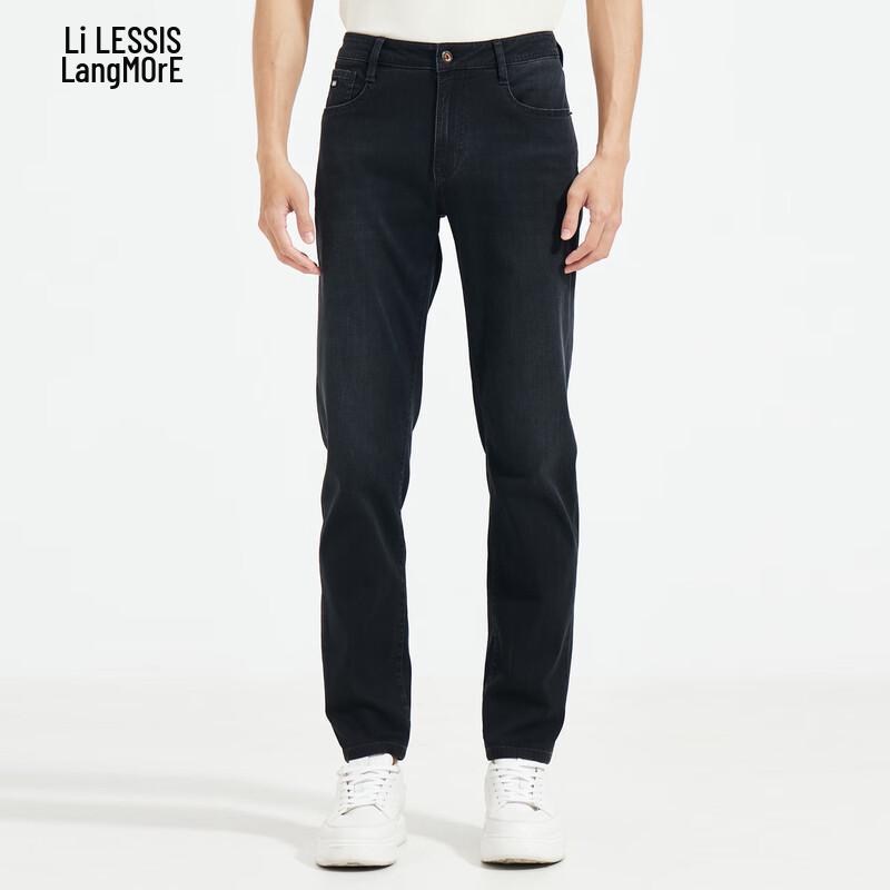 Lilanz Men s Business Casual Slim-Fit Black Jeans 98