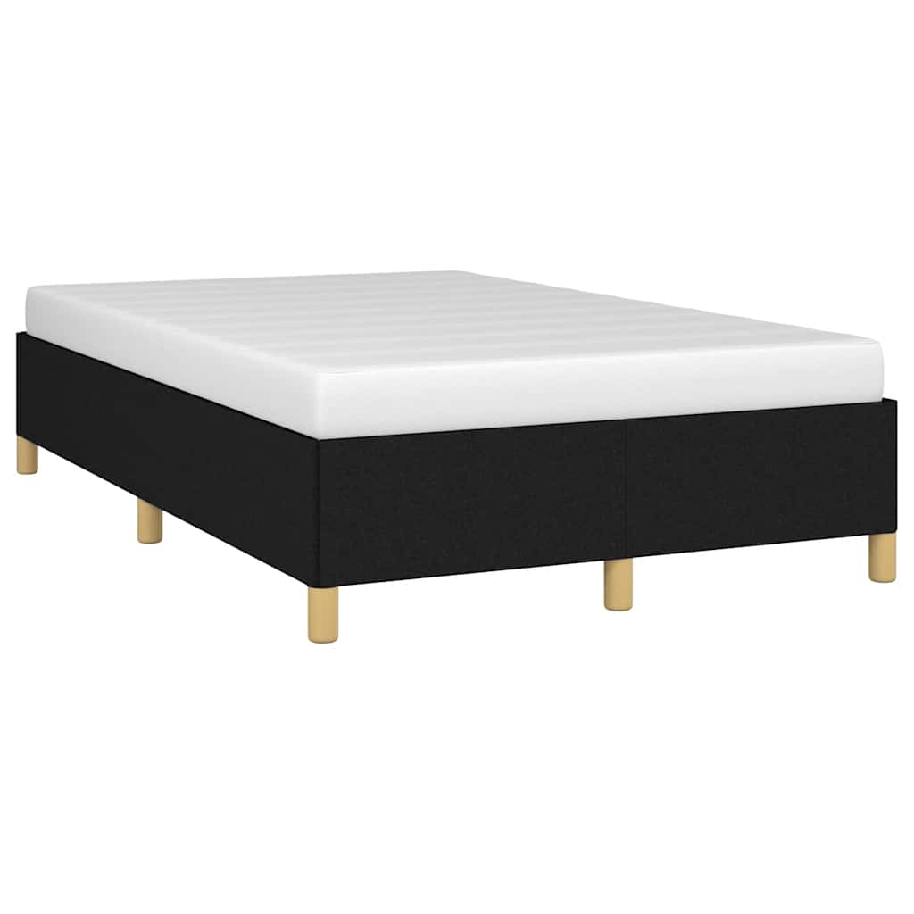 Bed Frame without Mattress Black 120 x 190 cm Fabric