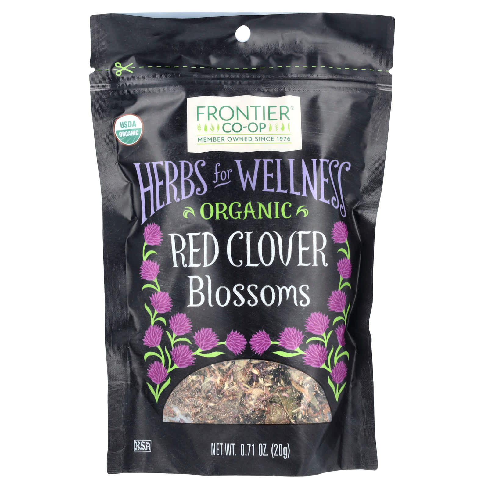 

Frontier Co-Op, Organic Red Clover Flower, 20G (0.71Oz)
