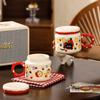 Creative Apple Mug Cat Ceramic Cup High Precision Water Cup Breakfast Cup Souvenir Birthday Holiday Gift
