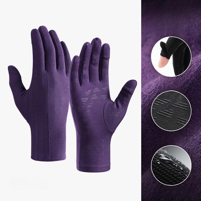 Winter ski gloves liner lining men's and women's outdoor riding gloves touch screen non-slip, windproof and cold-proof, velvet to keep warm