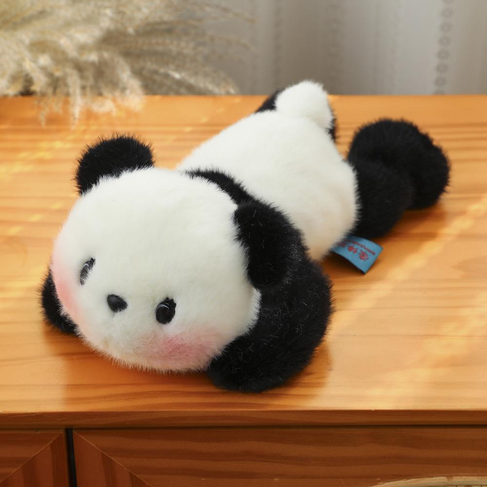Fluffy Rabbit Plush Doll Lying Posture Stuffed Panda Doll Cute Simulation Animal Toy  Christmas