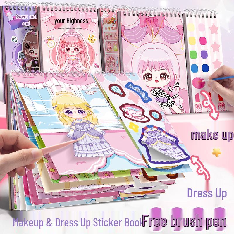 

Kaba Bear Princess Dress-Up Stickers for Girls Ages 3-6