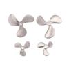 1Pc Right Left Hand 4Mm Shaft 3-Blades Metal Propeller Submerged Prop 28Mm 40Mm 48Mm For Rc Boat Marine Tug Bait