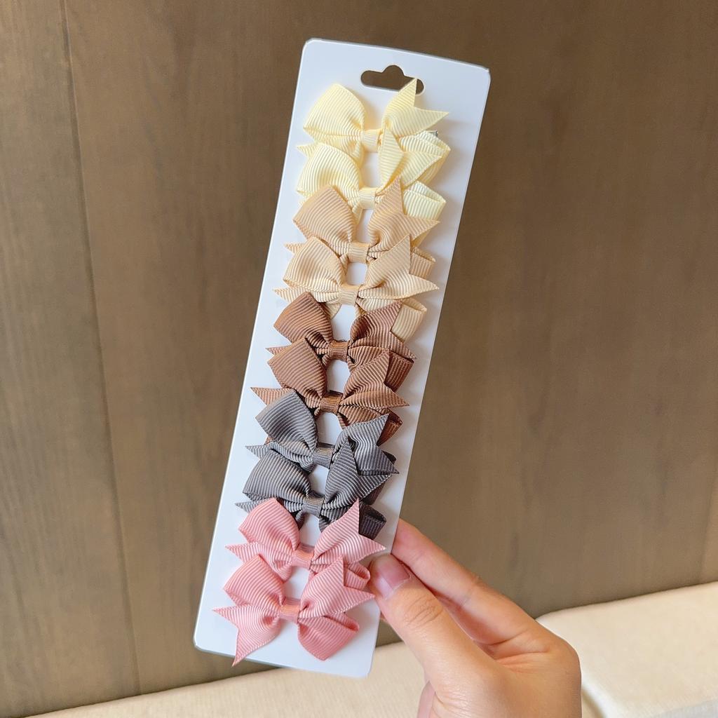 10pcs/lot Baby Girls Ribbon Bow Clips Hairpins Alligator Metal Hair Bows Clip Headwear Hairbows Hair Accessories Gift