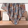 91 Retro Double-sided Velvet Large Square Scarf Women's New Spring and Autumn Foreign Style Fashion Cashew Flower Silk Scarf Neck Scarf Shawl