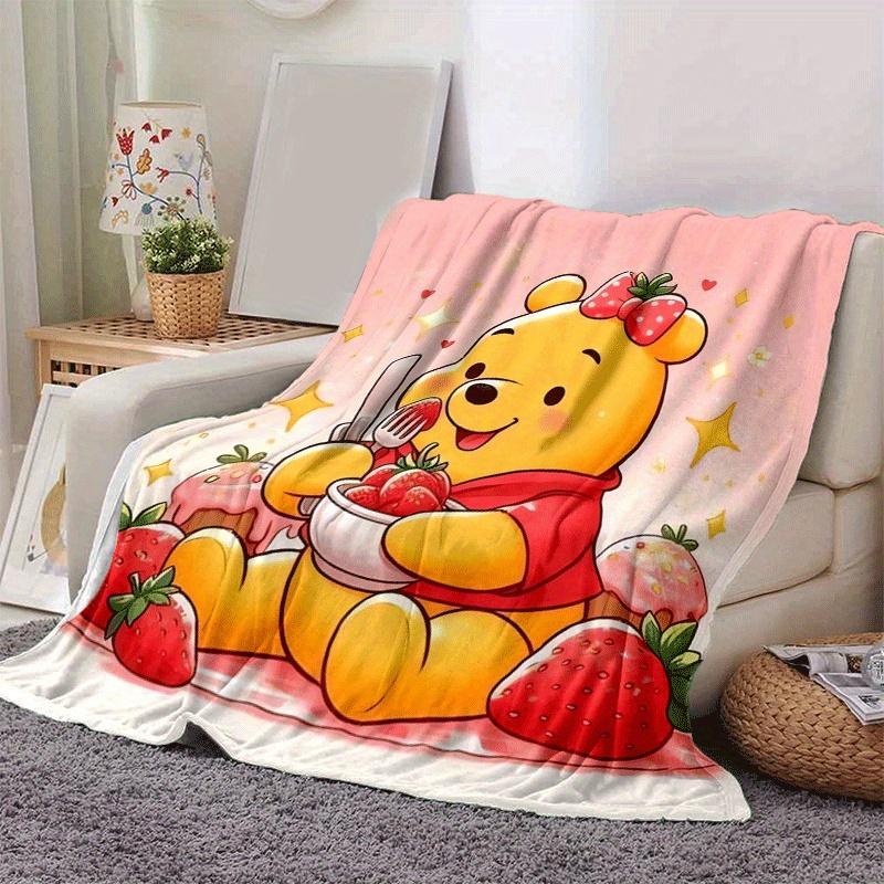 1pc Winnie The Pooh Printing Blanket - Soft, All-Season Throw for Living Room, Beroom,Personalize Gift with Aorable Cartoon Esign