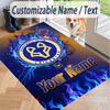 Custom Text Printed Rug Leicester City Non Slip Floor Carpet For Home Room Decor