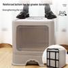 Extra Large Top-Entry Folding Cat Litter Box with Odor Control & Splash Prevention