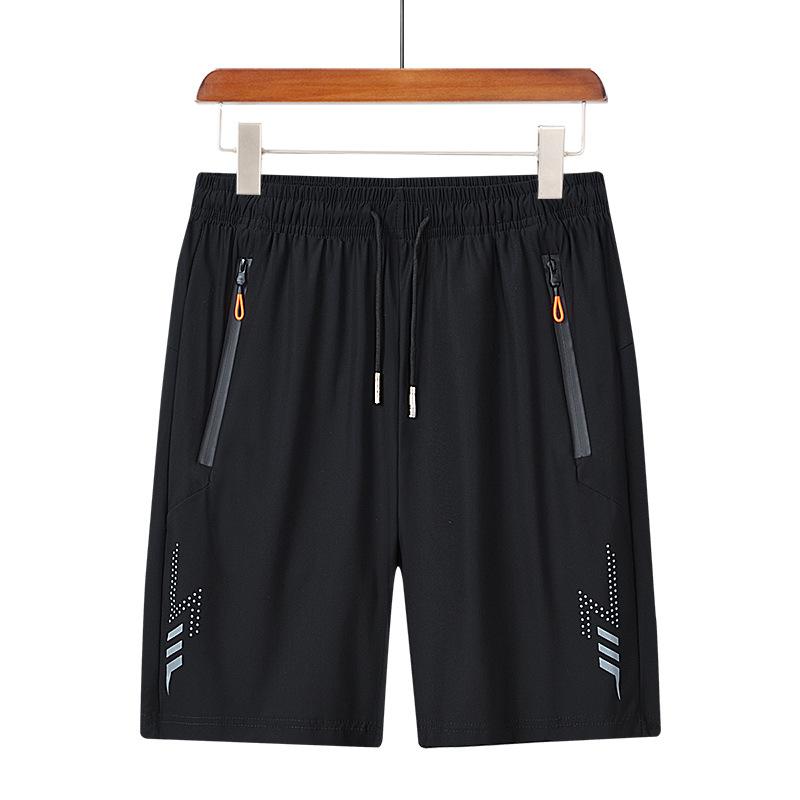 

Летние шорты для мужчин, укороченные тонкие брюки, свободные и повседневные большие шорты 8XL чёрный