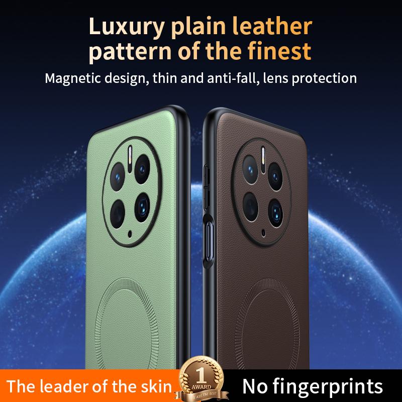 For Huawei Mate 50 Pro Case Magnetic Leather Shield Cover For Huawei Mate 50 Pro High Quality Anti-Fingerprint Non-Slip PC+TPU