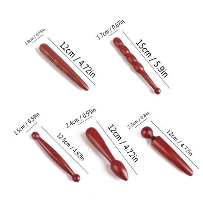 Natural Wooden Massage Tool Smooth Handheld Rosewood Massage Sticks For Neck Back Shoulder Muscle Relaxation