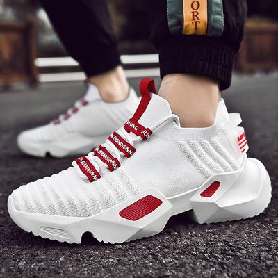 Laag uitgesneden chunky ademende sneakers grote maat hoge kwaliteit instappers zomer anti-slip sportplatform herenschoenen