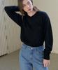 Deuloupisumeon Mohair V-Neck Sheer Knit [Black]