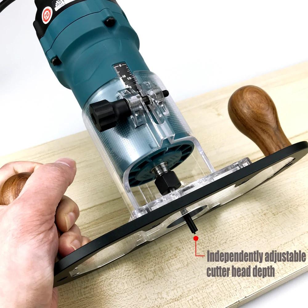 Router Plunge Base Woodworking Trimming Machine Milling Groove Flip Engraving Trimming Opening Milling Base Trimming Machine