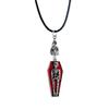 Retro Skull Coffin Pendant Necklace: Halloween Dark Style