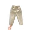 Pantaloni Lunghi Casual Eleganti da Ragazzo in Puro Cotone Lavato per Primavera e Autunno