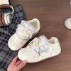 2026 Spring/Summer Cute German Style Flat-Soled White Women's Academy Training Shoes - Breathable & Versatile for Daily Wear