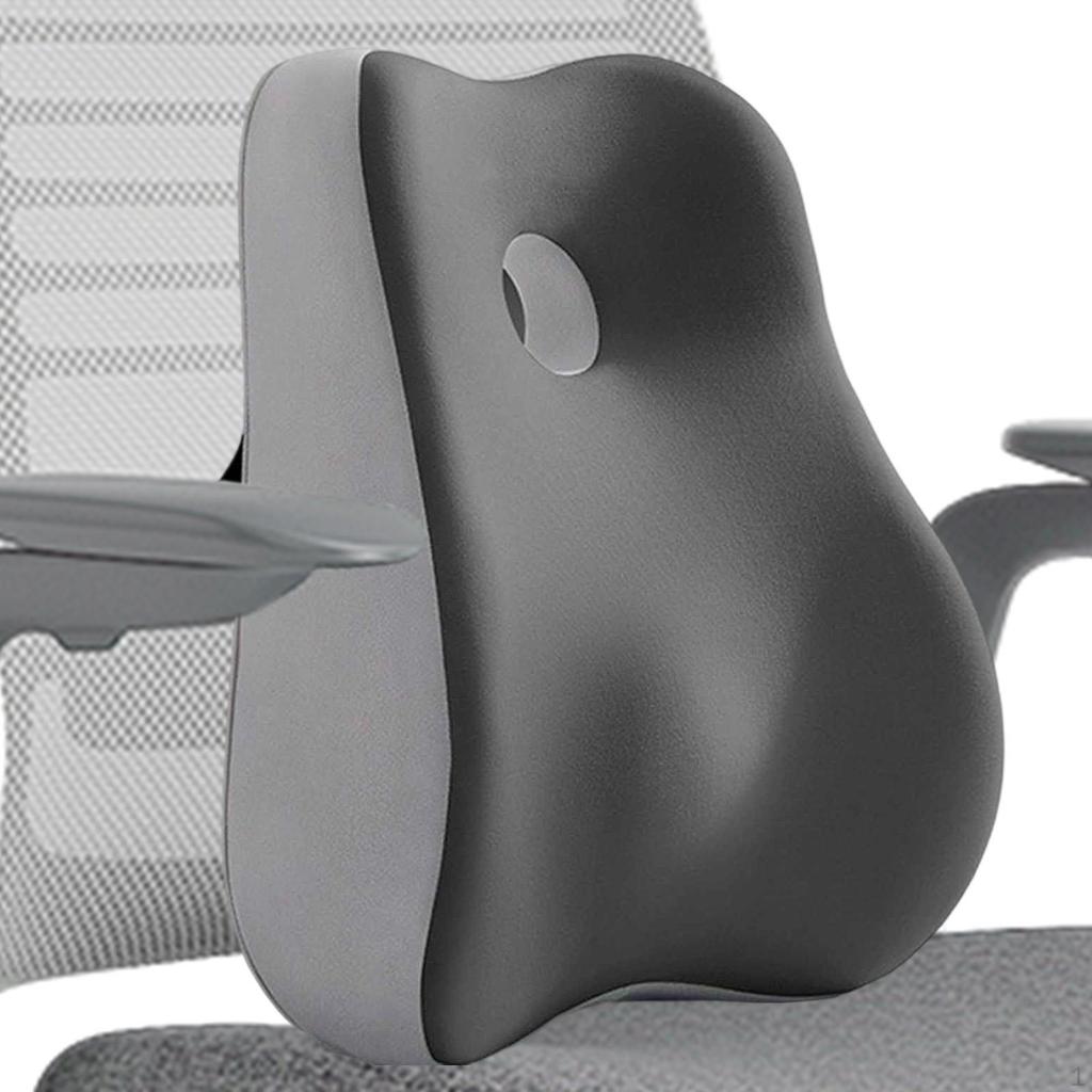 Back Support Cushion for Lumbar Relief, Foam Pillow with Strap Vehicle And Office